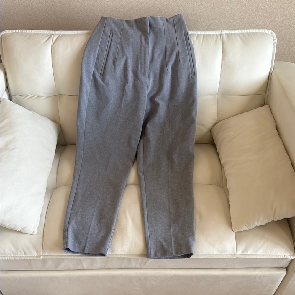 Gray Zara High Waisted Trousers Size S